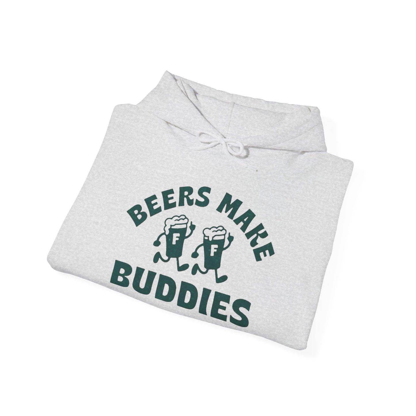 Beers Make Buddies Graphic Hoodie Unisex Heavy Blend™ Hooded Sweatshirt