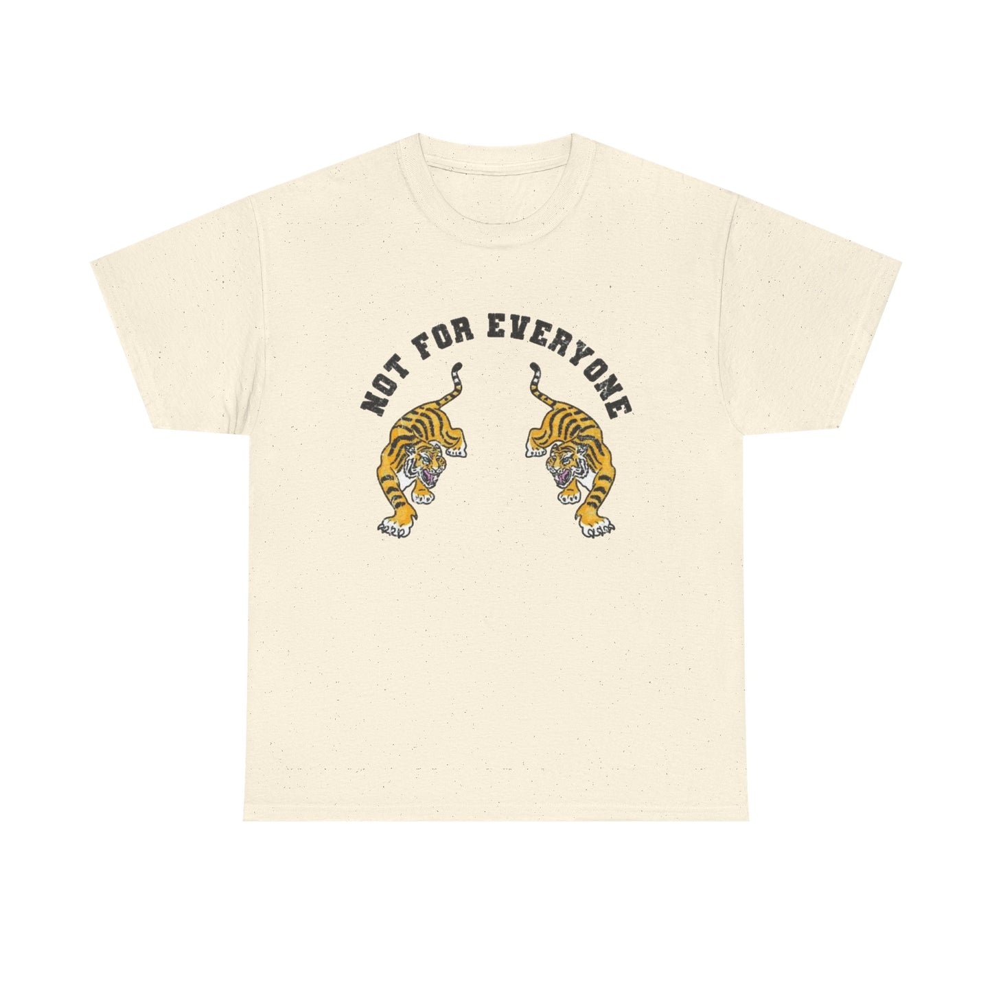 Not For Everyone Tiger Retro Art Graphic T Shirt Regular Men's Heavy Cotton Tee