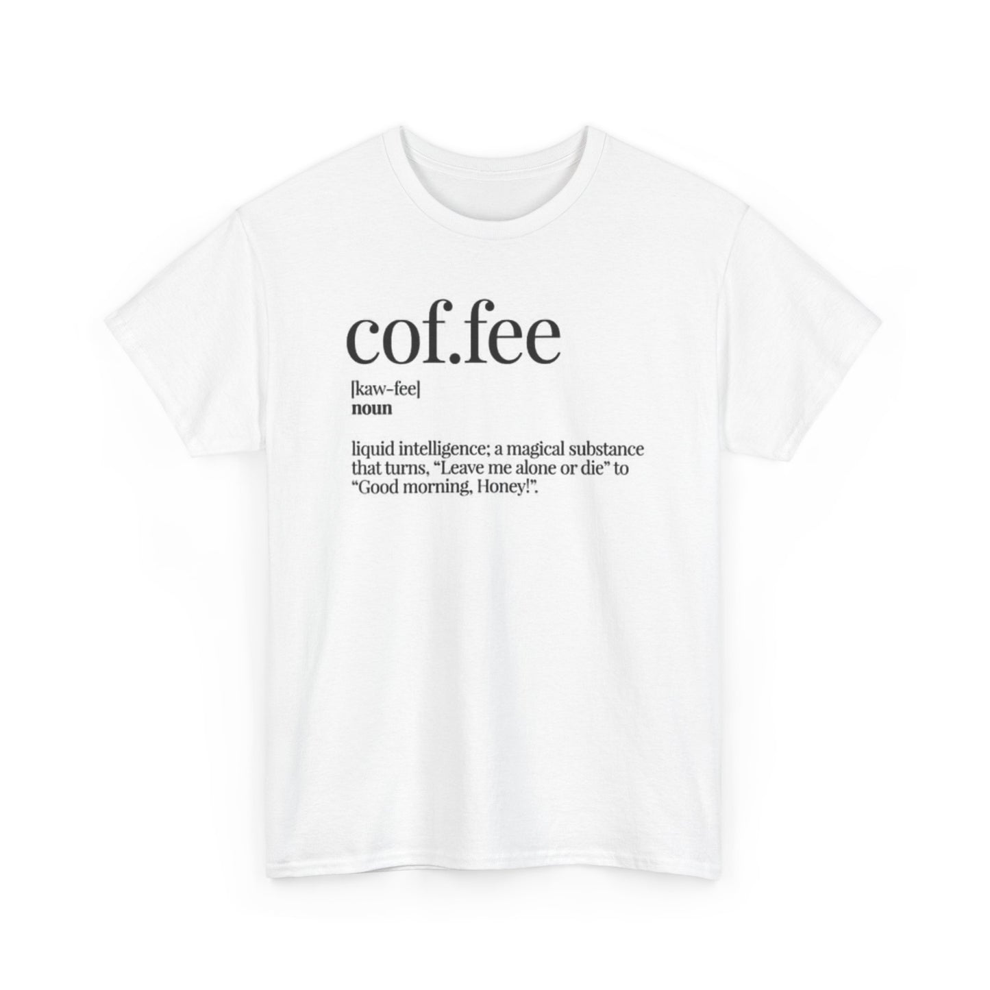 Coffee Definition Graphic T Shirt Funny Poster Coffee Lover Unisex Heavy Cotton