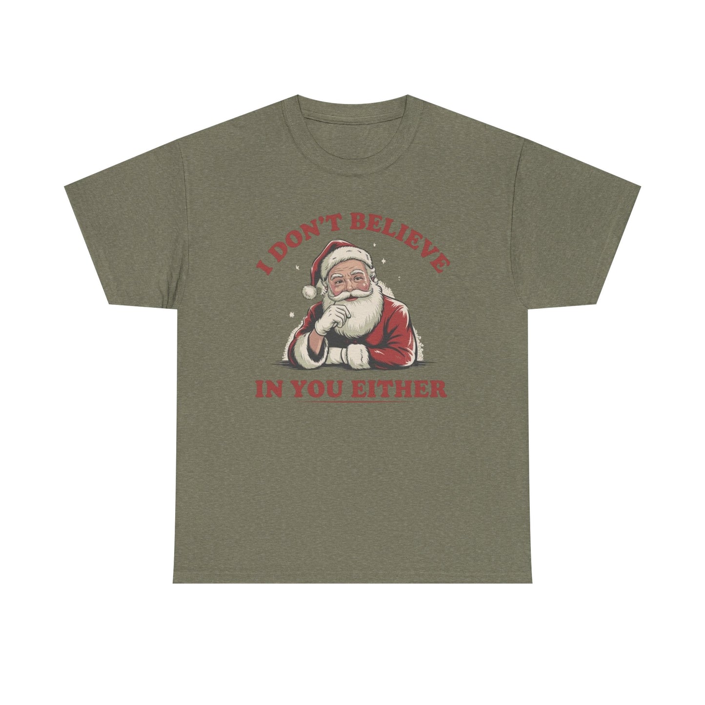 Santa's Real Funny Christmas Graphic T Shirt NEW Unisex Heavy Cotton Tee