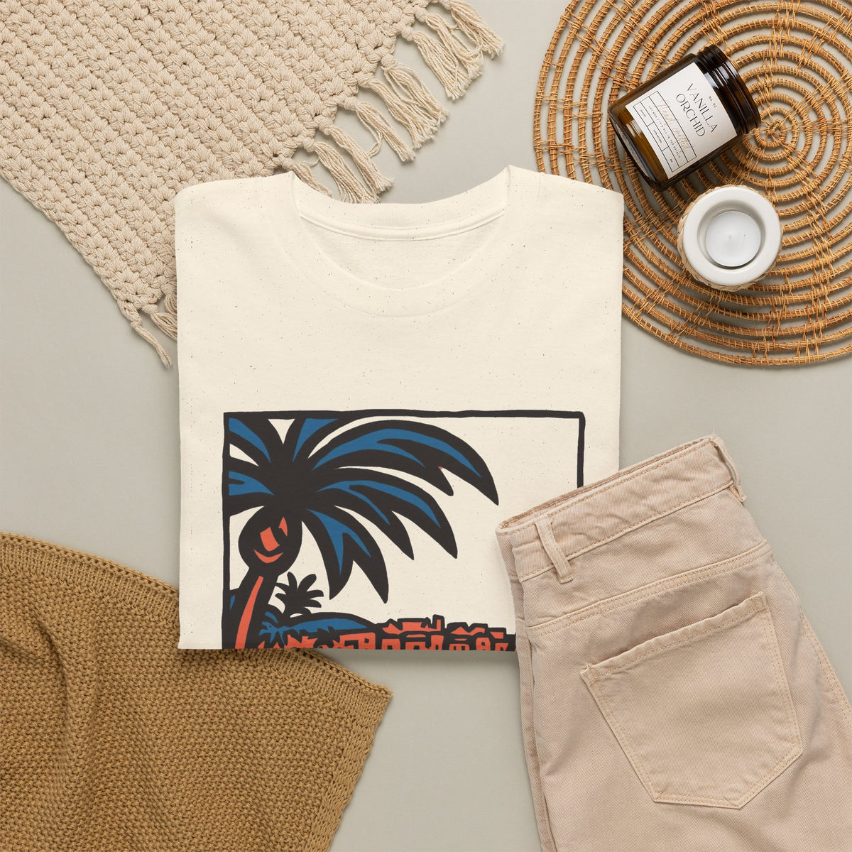 Dominican Republic Beach Graphic T Shirt Men's Heavy Cotton Tee