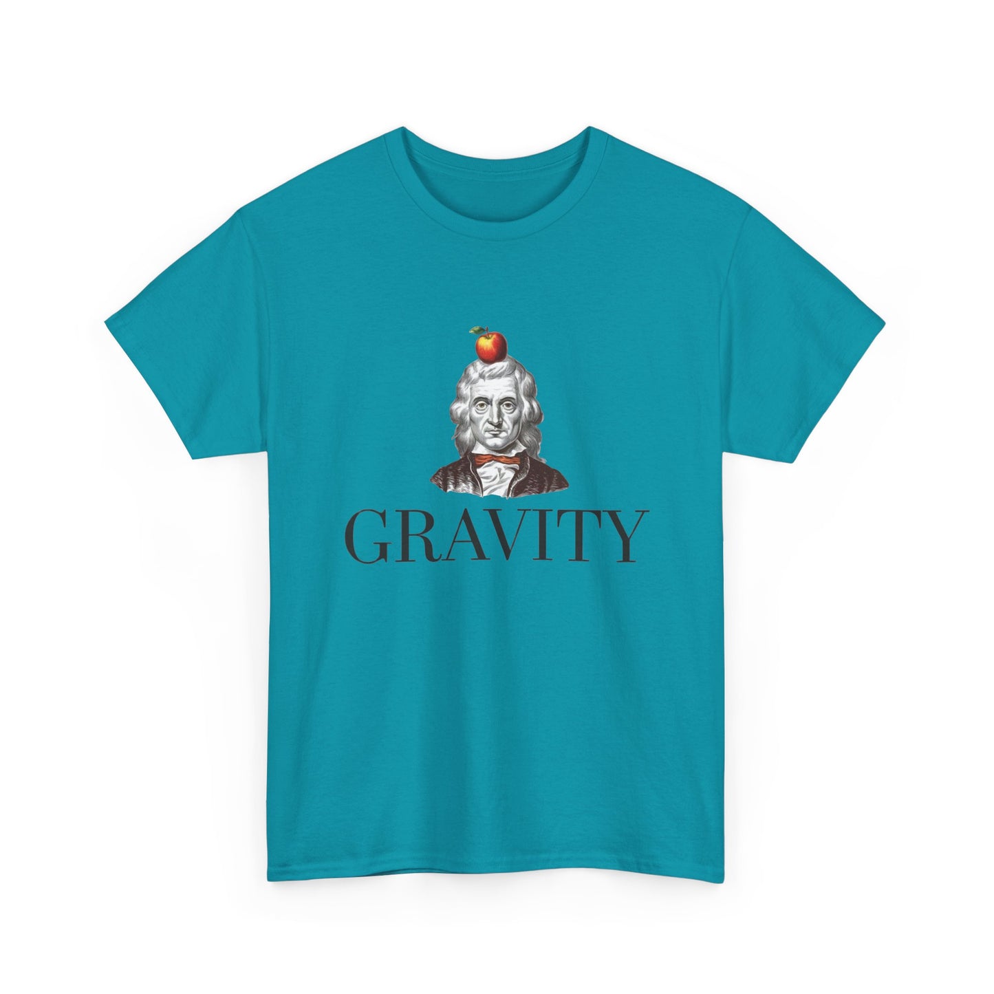 Gravity Sir Issac Newton Funny Graphic T Shirt NEW Unisex Heavy Cotton Tee