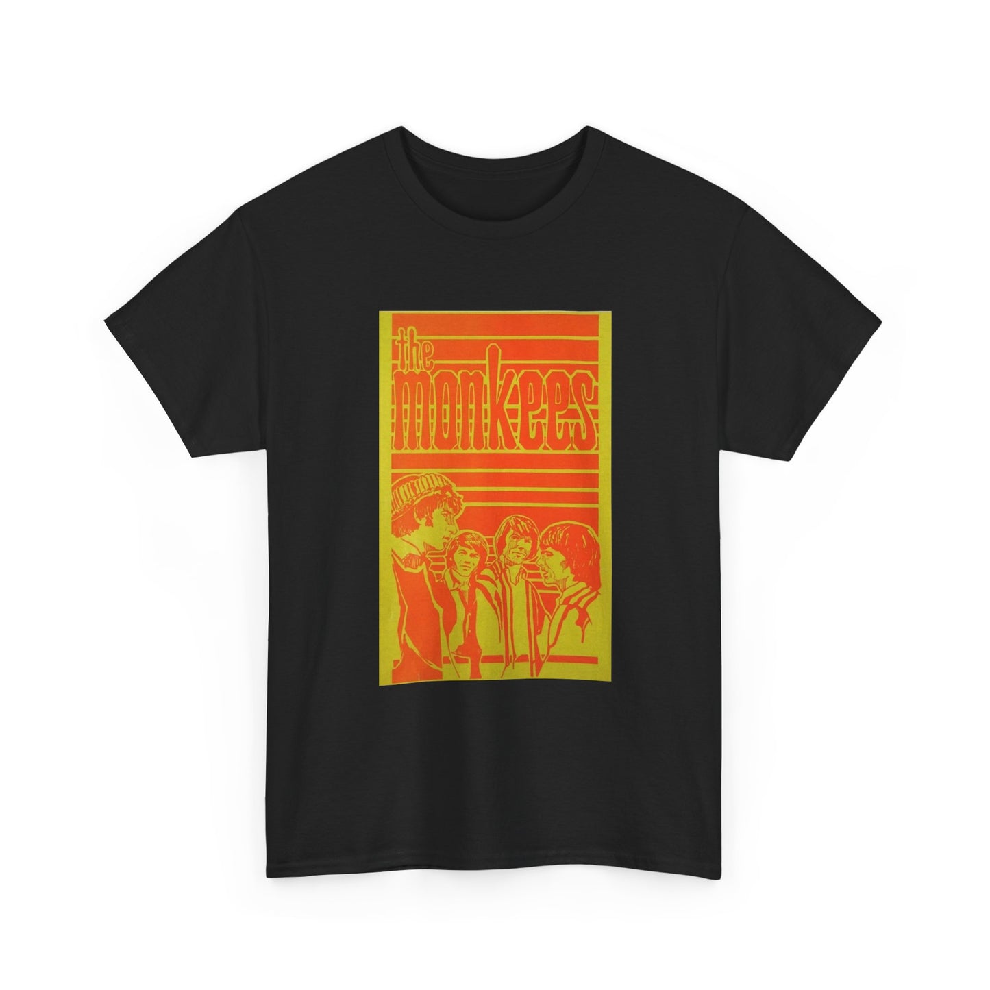 The Monkees Tshirt Vintage Poster Rock 70s Retro Graphic Unisex Heavy Cotton Tee