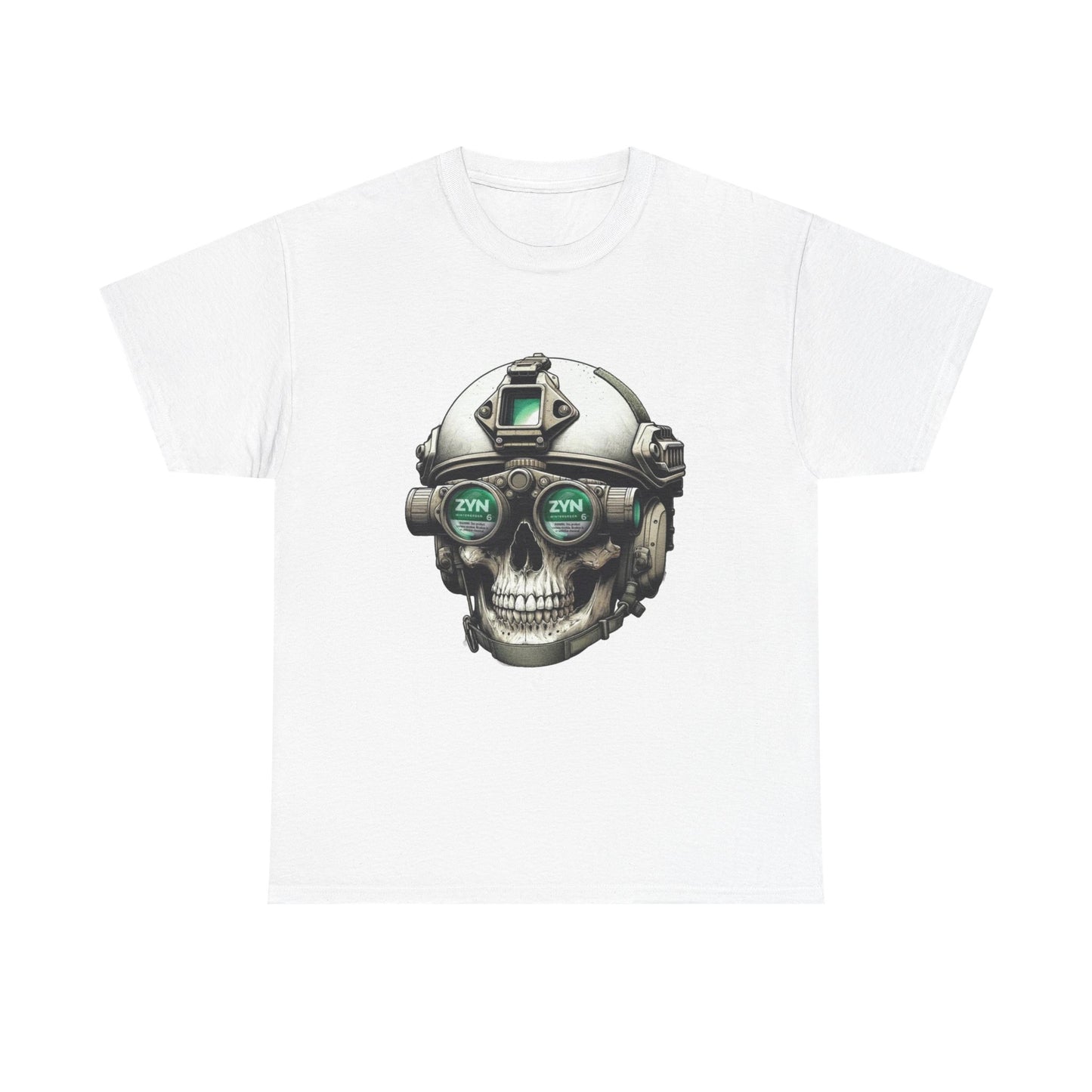 ZYN T Shirt Skull operator Tucker Carlson Gillis Funny Gift Unisex Heavy Cotton