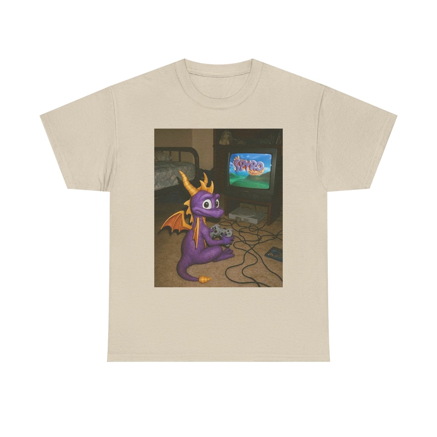 Spyro Graphic T Shirt Vintage Funny Gaming Unisex Heavy Cotton Tee