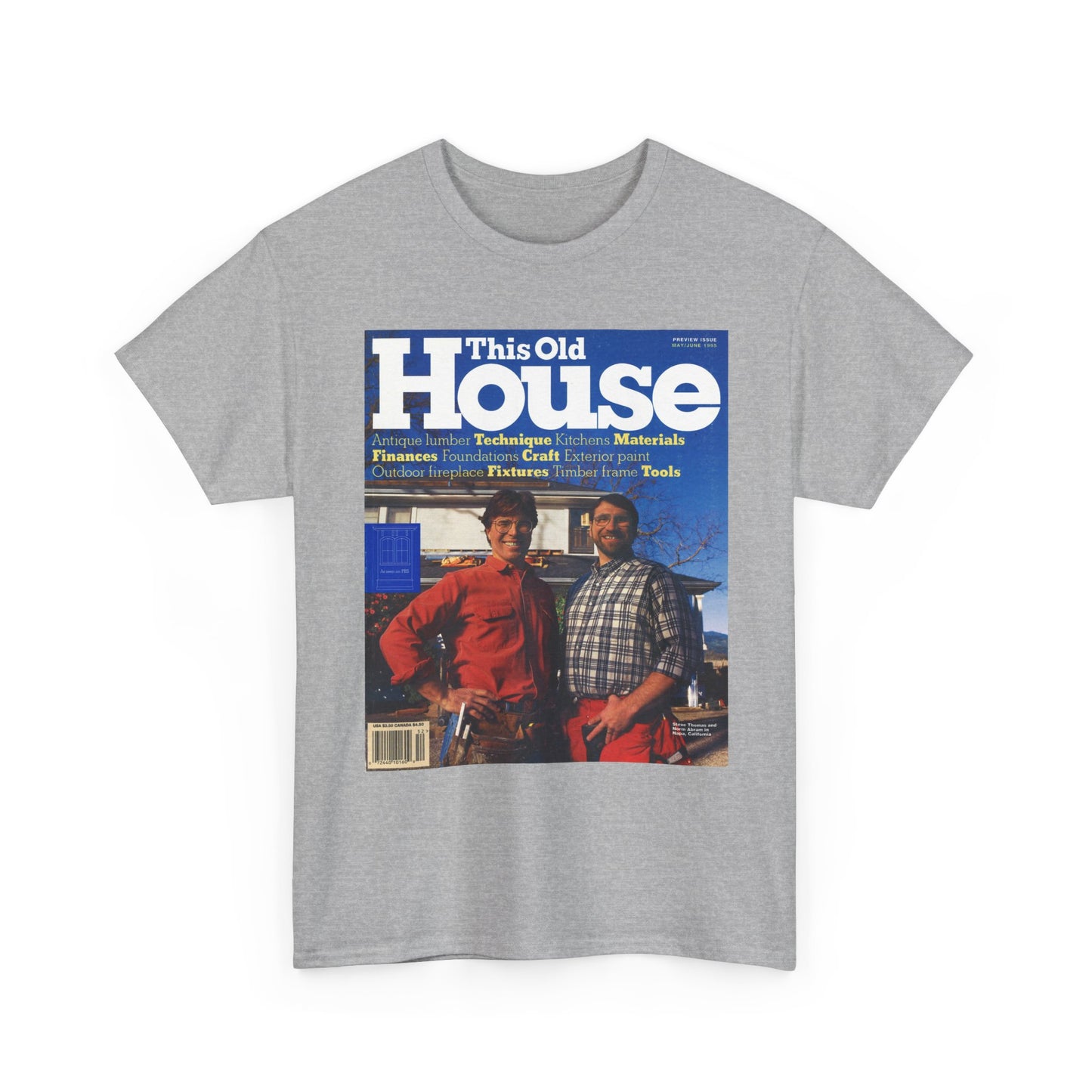 This Old House Graphic T Shirt Vintage New England Unisex Heavy Cotton Tee