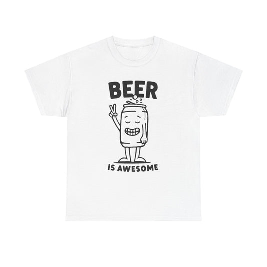 Beer Is Awesome Graphic T Shirt ADULT NEW