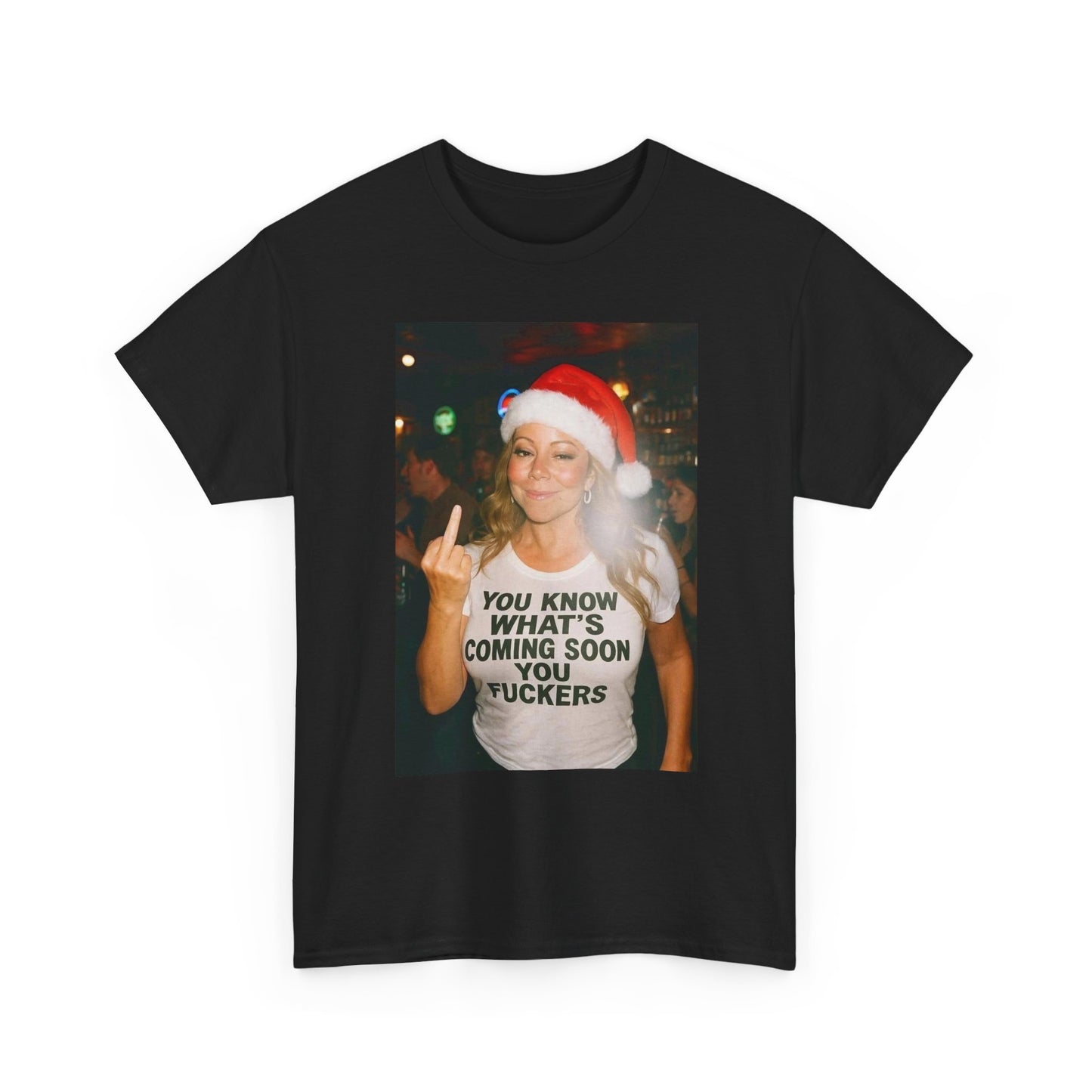Mariah Carey Christmas Hilarious Graphic T Shirt NEW Unisex Heavy Cotton Tee