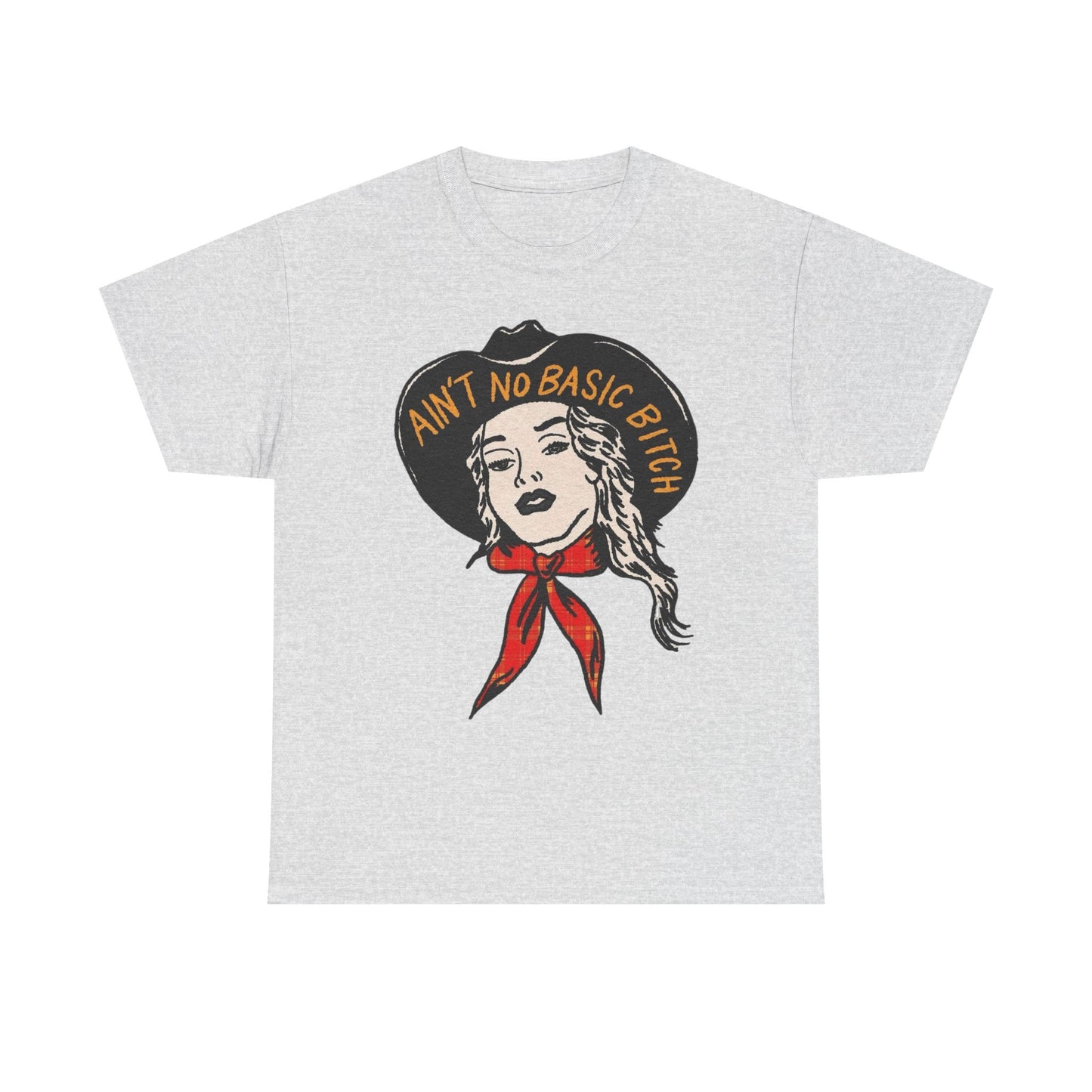 Ain't No Basic Bitch Cowgirl Vintage Graphic T-Shirt, Unisex Cotton Shirt