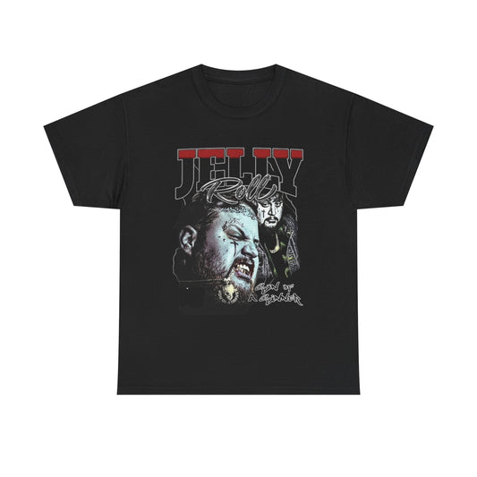 Jelly Roll Graphic T Shirt Son Of A Sinner Rap Country Retro Unisex Heavy Cotton