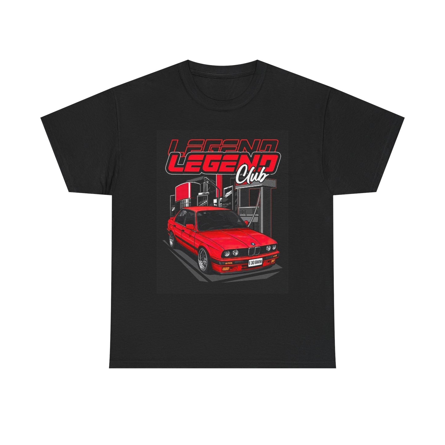 Legend Car Club T Shirt BMW Graphic Retro Unisex Heavy Cotton Tee