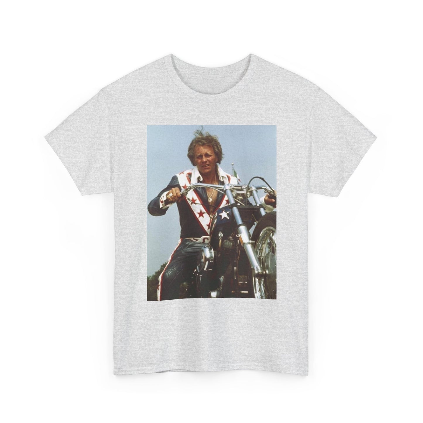 Evel Knievel Vintage Motorcycle Photo Graphic T Shirt S-5XL Unisex Heavy Cotton