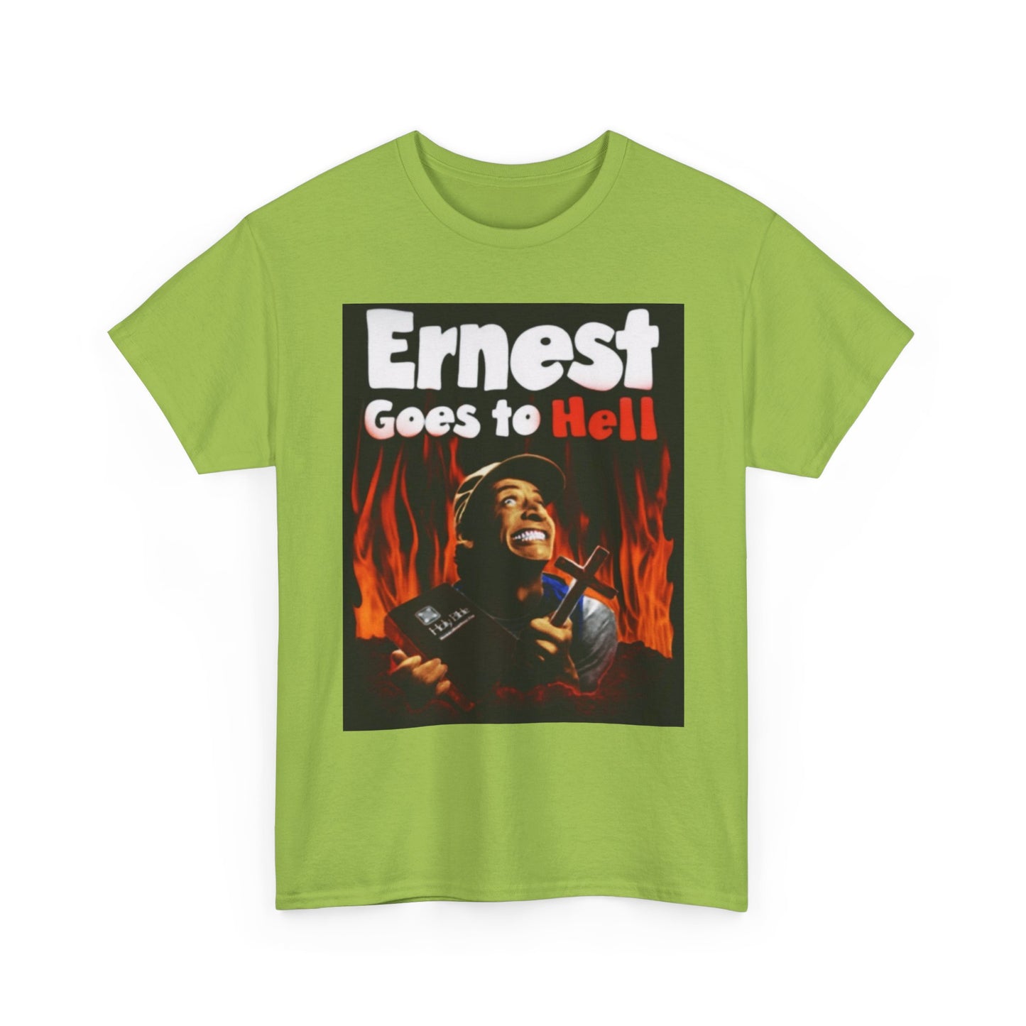 Ernest Goes To Hell Graphic T Shirt Funny Vintage Poster Unisex Heavy Cotton Tee
