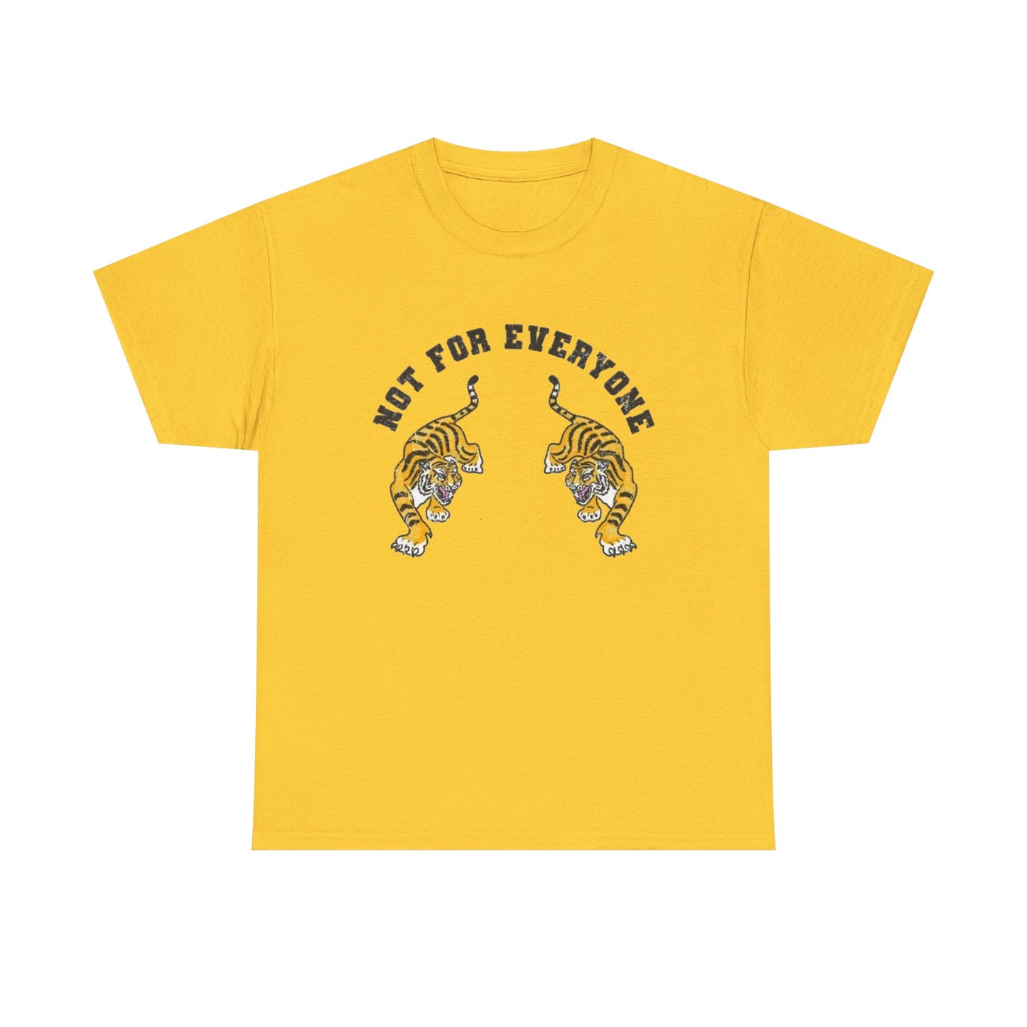 Not For Everyone Tiger Retro Art Graphic T Shirt Regular Men's Heavy Cotton Tee
