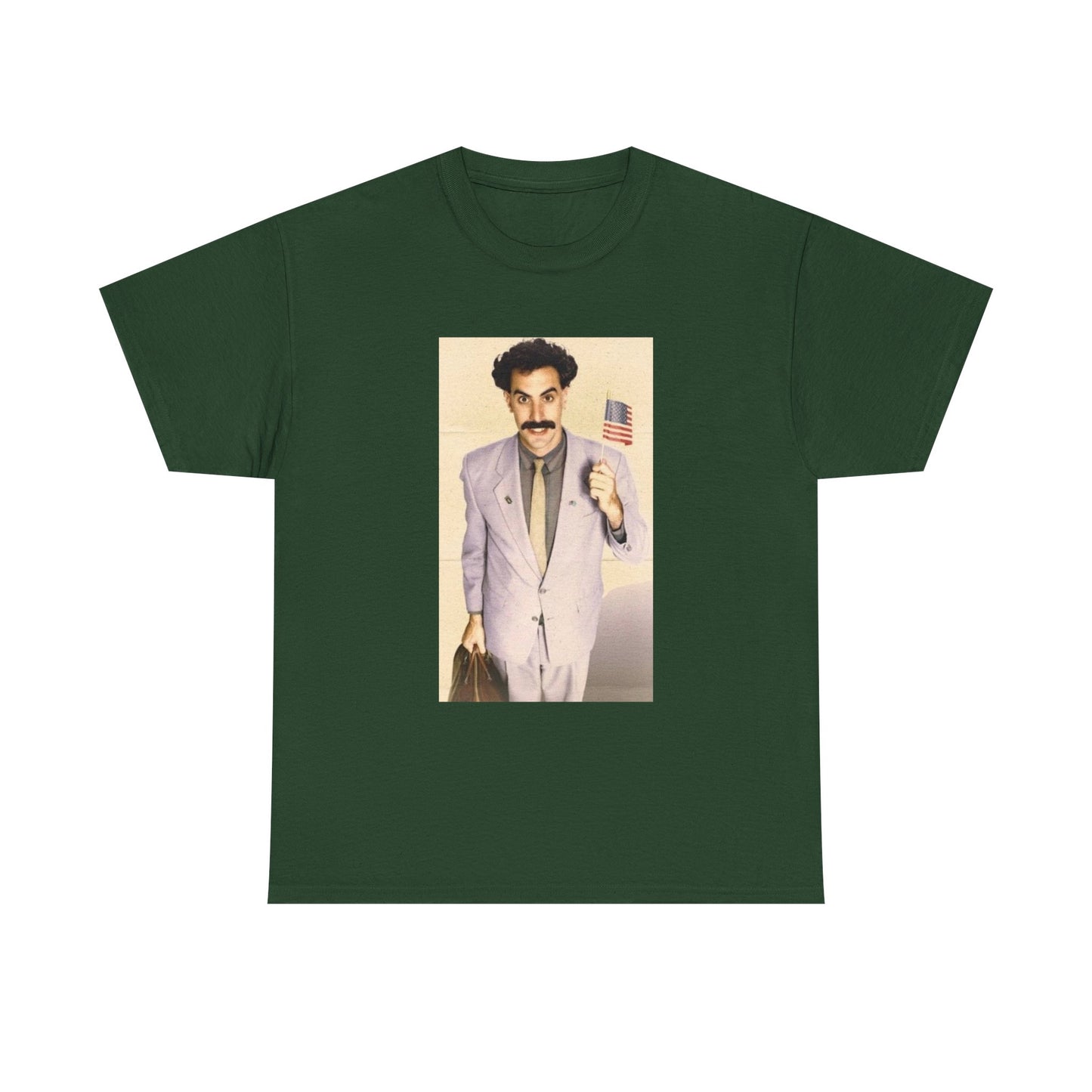 Borat Comes to America Tshirt Funny Comedy Movie Unisex Heavy Cotton Tee