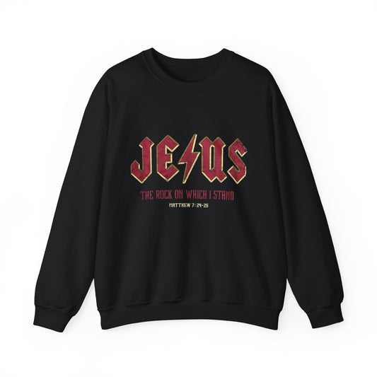 Jesus The Rock I Stand On Sweater NEW Unisex Heavy Blend™ Crewneck Sweatshirt