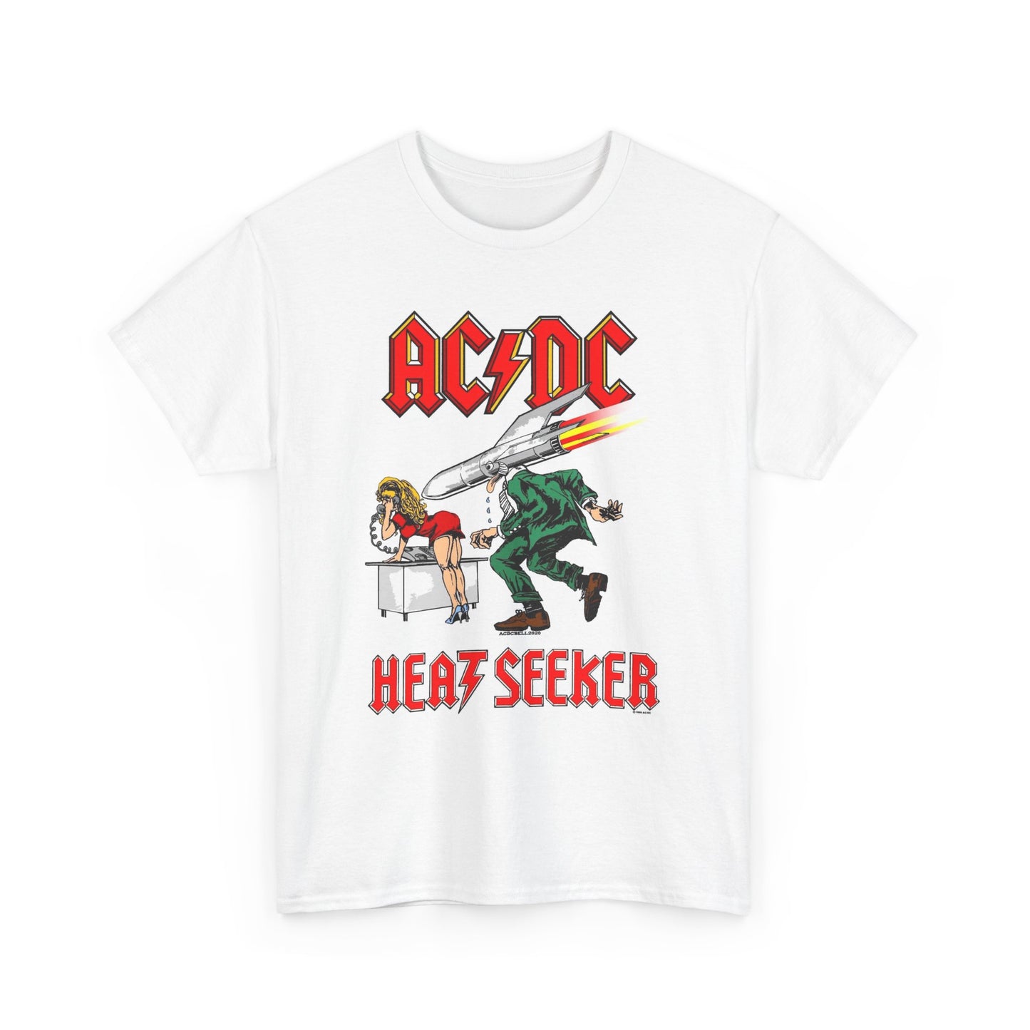 ACDC Heat Seeker Graphic T Shirt Vintage Rock Poster Unisex Heavy Cotton Tee