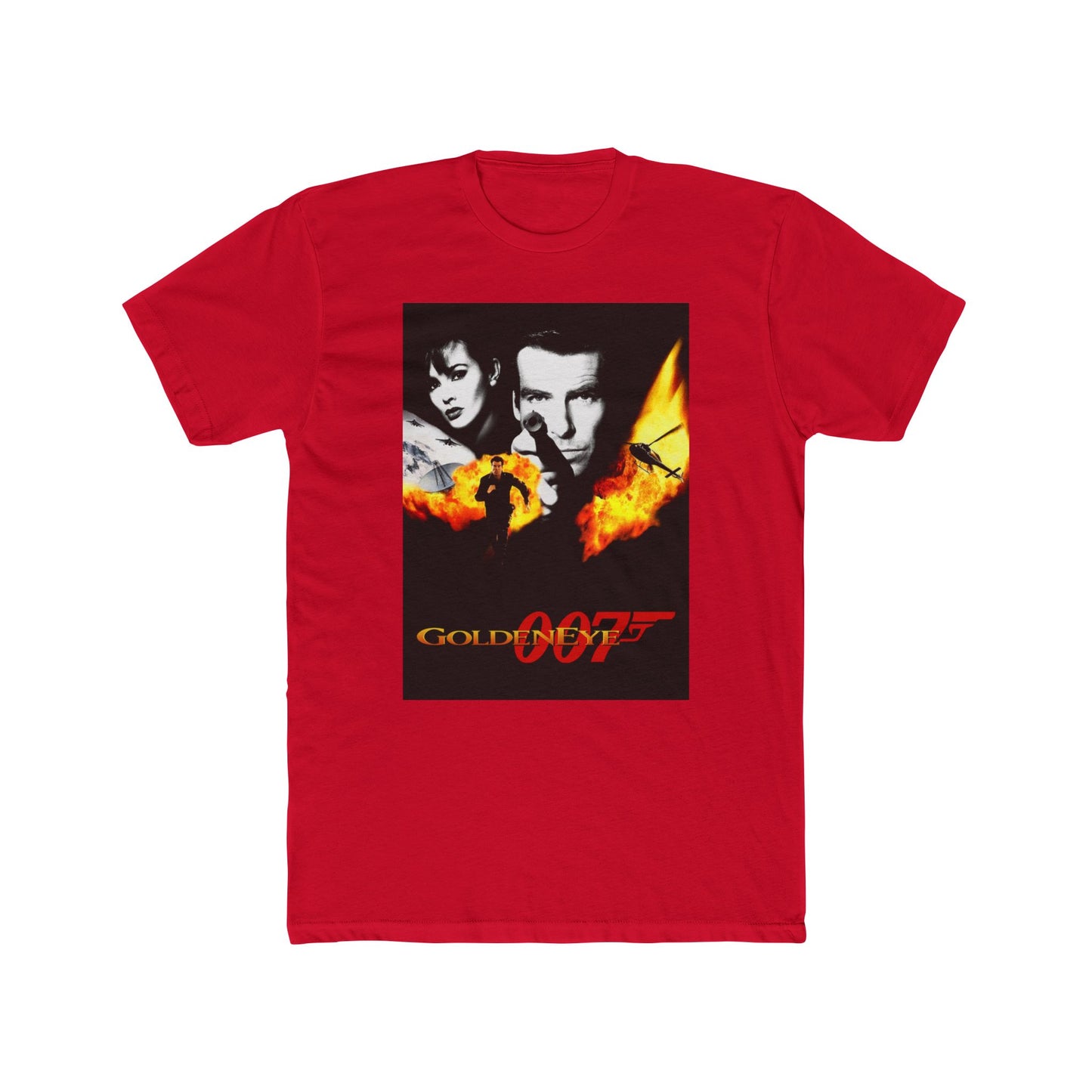 Golden eye bond 90s gamer retro gaming sailor jerrry vintage Men's Cotton Crew