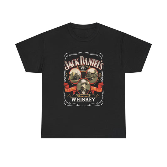 Jack Daniels Whiskey Vintage Graphic T Shirt Unisex Heavy Cotton Tee NEW