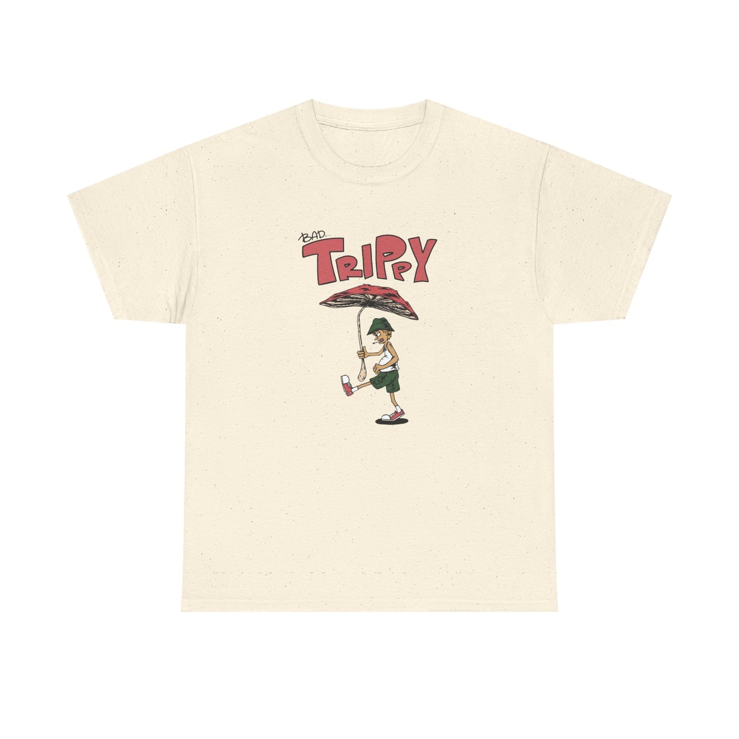 Bad Trippy Mushrooms Graphic T Shirt NEW Adult Unisex Heavy Cotton Tee