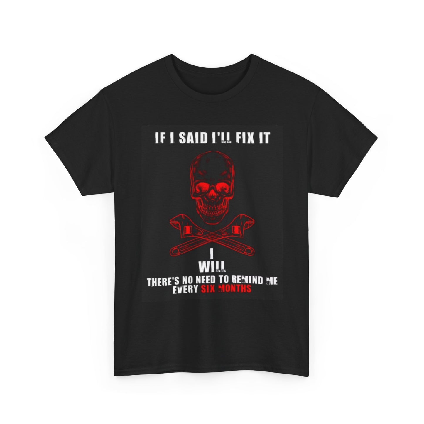 Funny Mechanic Graphic T Shirt Jokes Skull Tools Unisex Heavy Cotton Tee