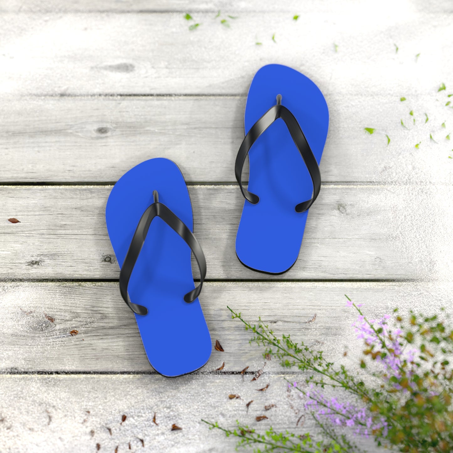 Neon Blue Flip Flops, Sandals Slides, Summer Footwear, Brand New