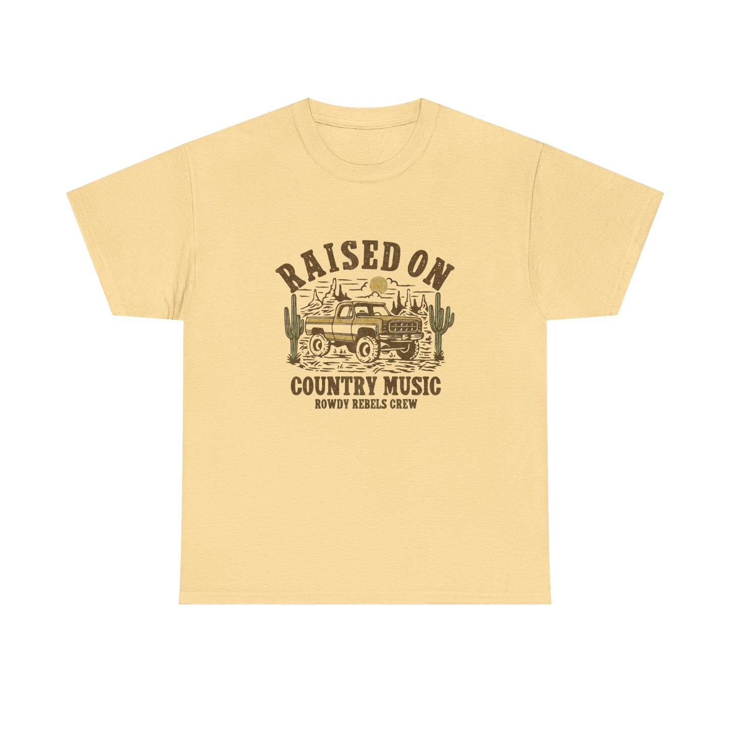Square body Raised On Country Graphic T Shirt Unisex Heavy Cotton Tee
