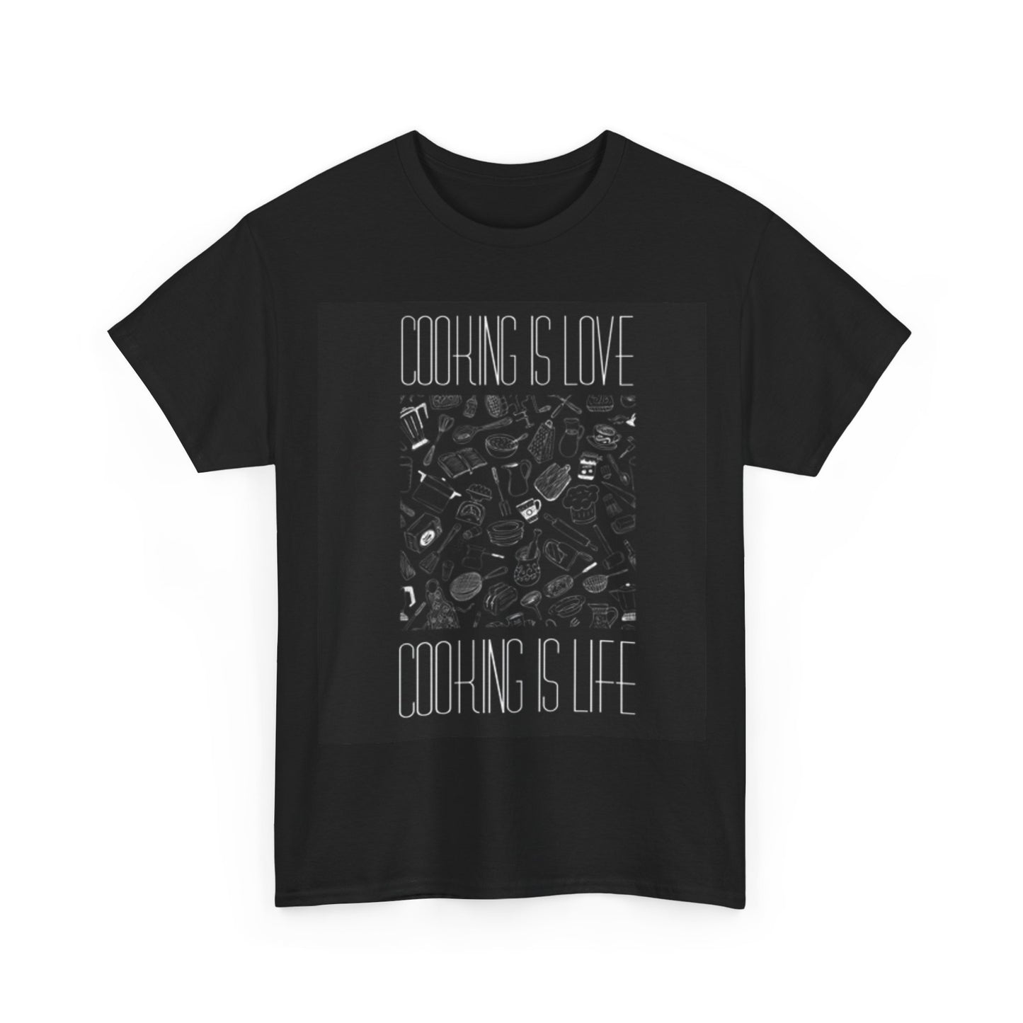 Cooking Is Life graphic Shirt Chef Unisex Heavy Cotton Tee