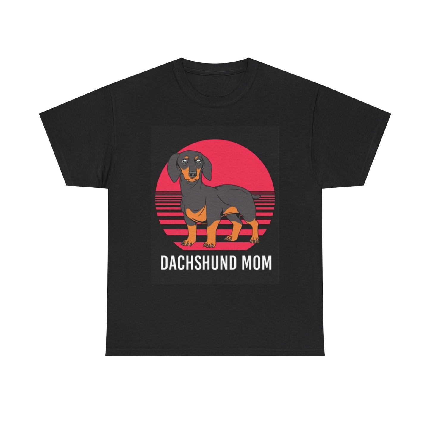 Dachshund Mom Funny Graphic T Shirt Dogs Unisex Heavy Cotton Tee