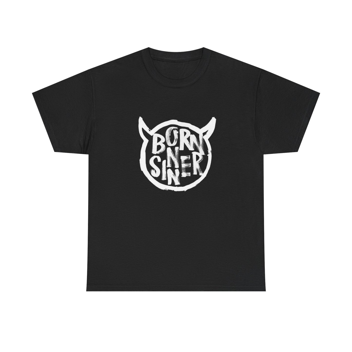 Born Sinner T-Shirt Unisex Heavy Cotton Tee Gift New