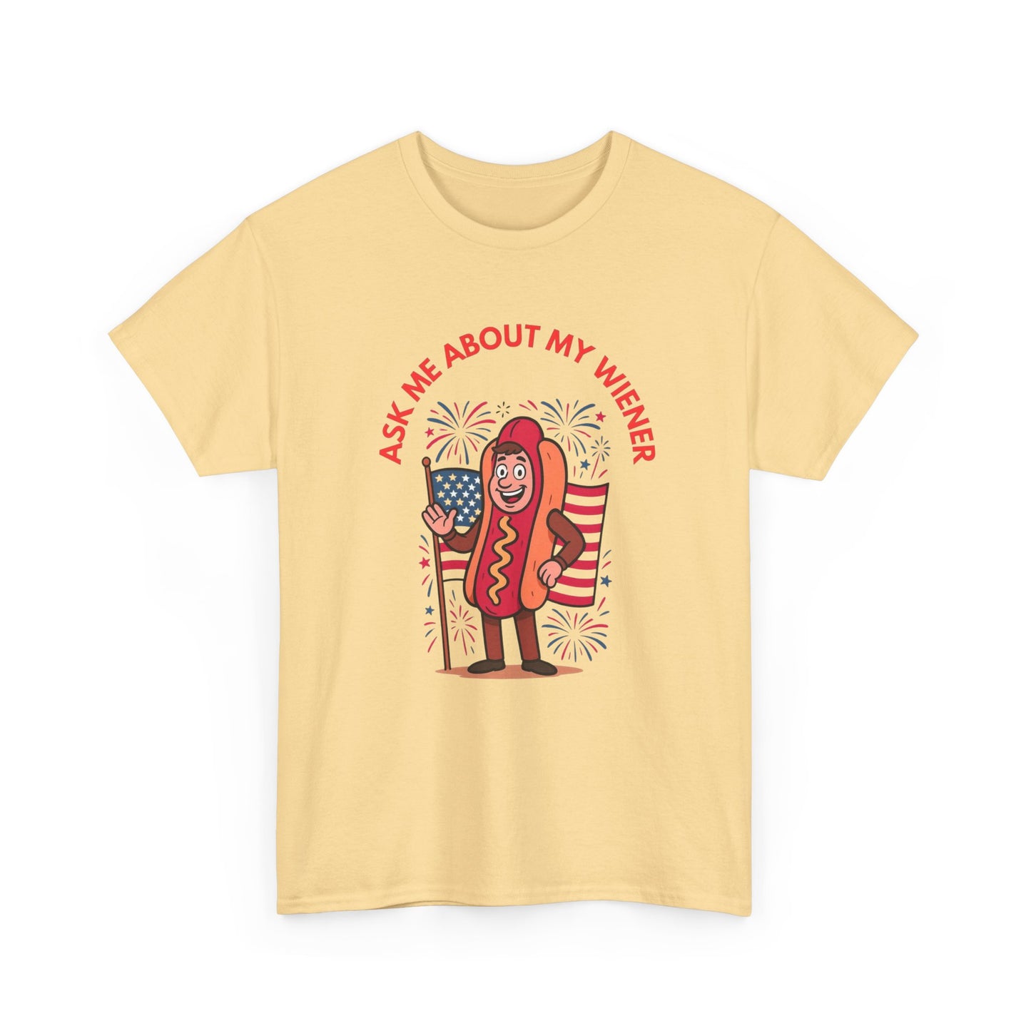 Ask About My Wiener Funny Graphic T Shirt ADULT NEW