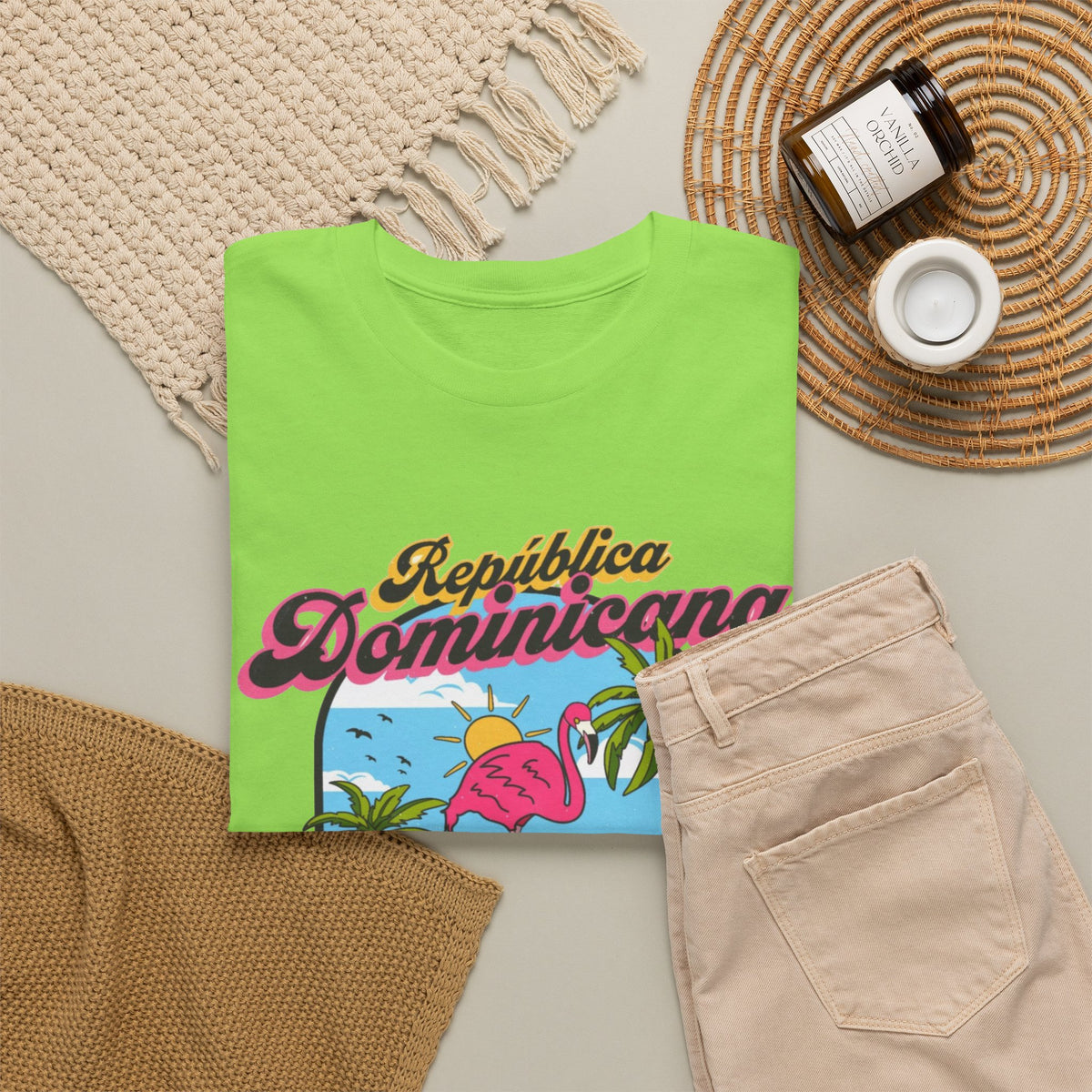 Dominican Republic T-Shirt Retro Graphic Men's Heavy Cotton Tee