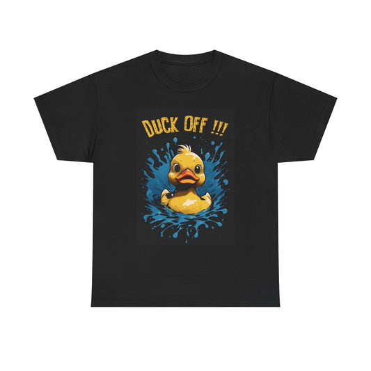 Duck Off Graphic T Shirt Funny Ducks Water Comedy Unisex Heavy Cotton Tee