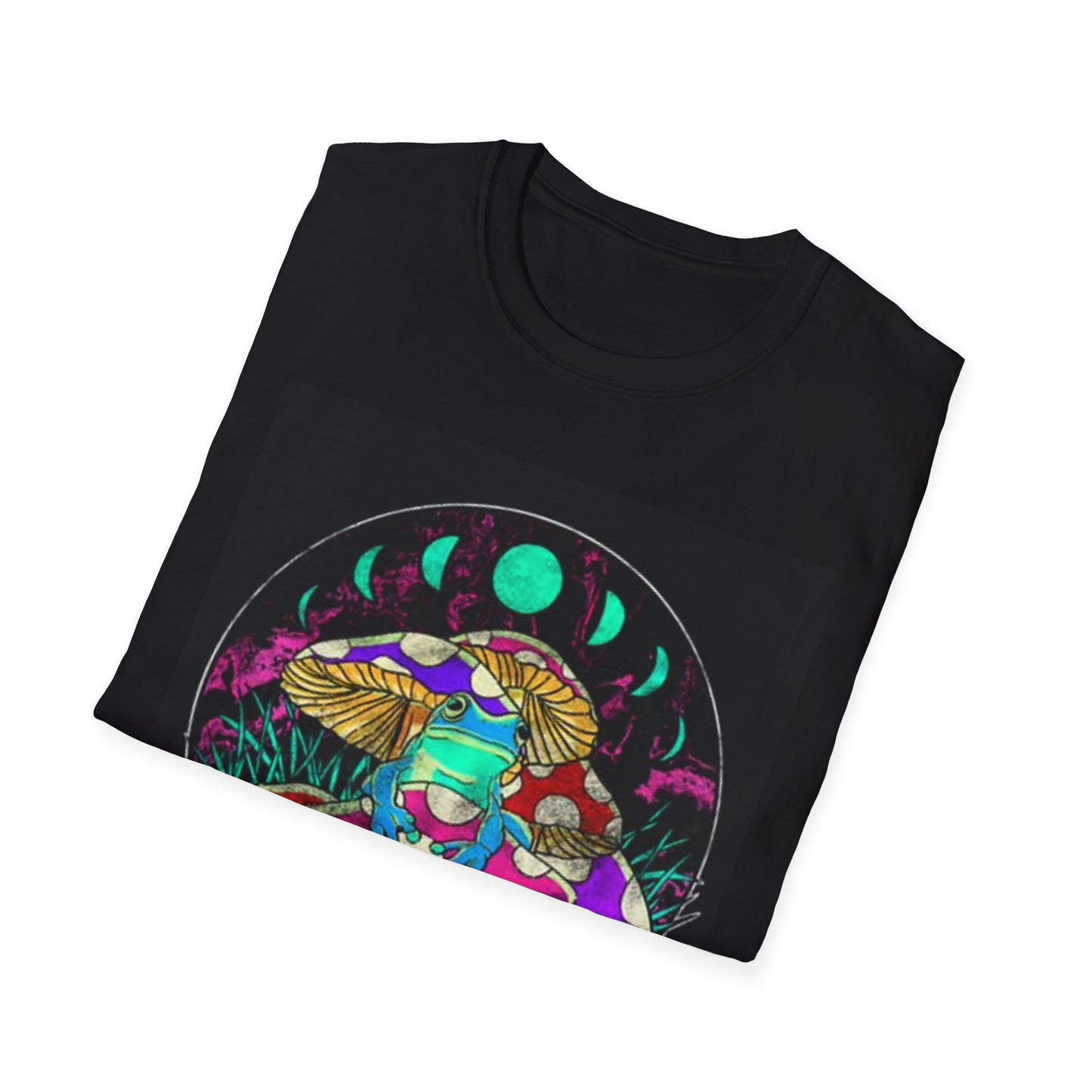Trippy Toad Mushroom Graphic T Shirt Retro Neon Unisex Softstyle T-Shirt