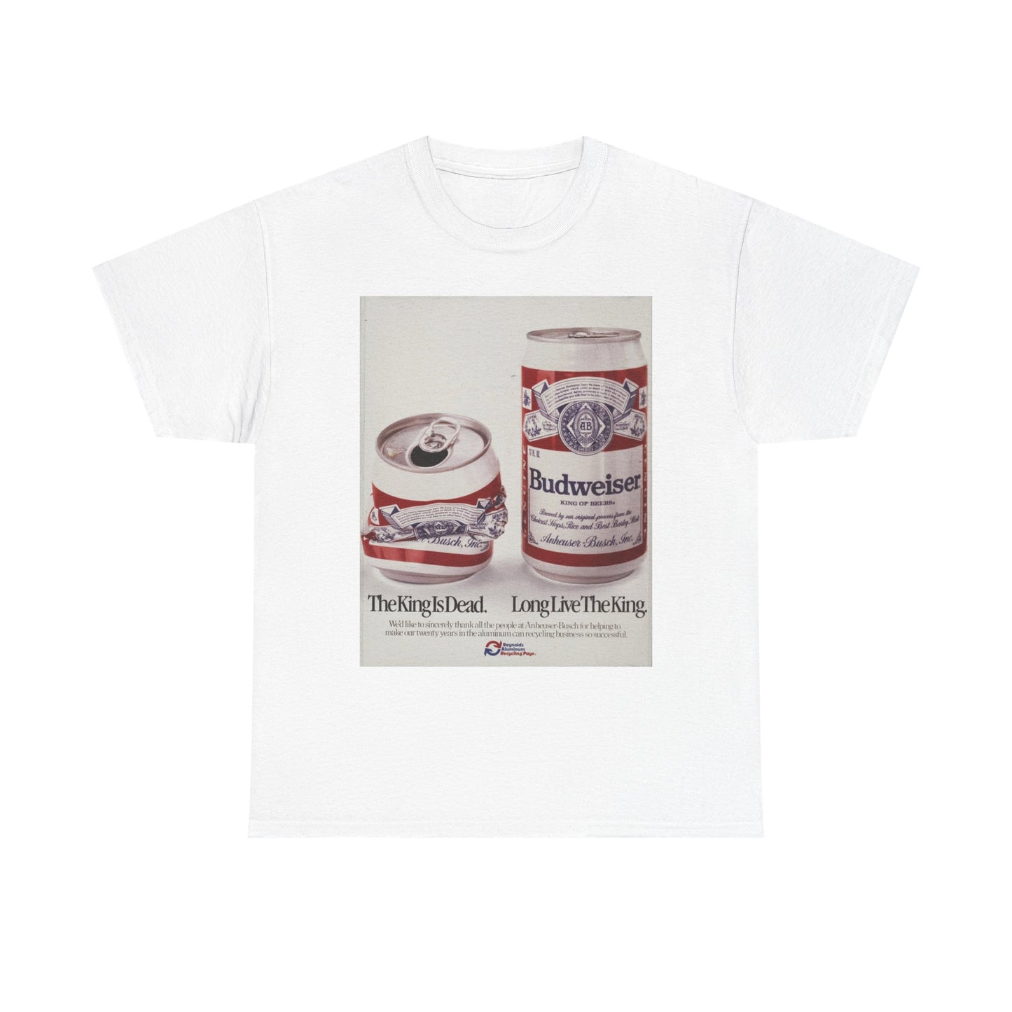 King Of Beers Poster Retro T Shirt Unisex Heavy Cotton Tee Gift