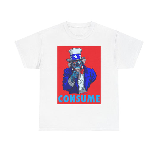 Obey And Consume Graphic T Shirt Vintage Art Unisex Heavy Cotton Tee