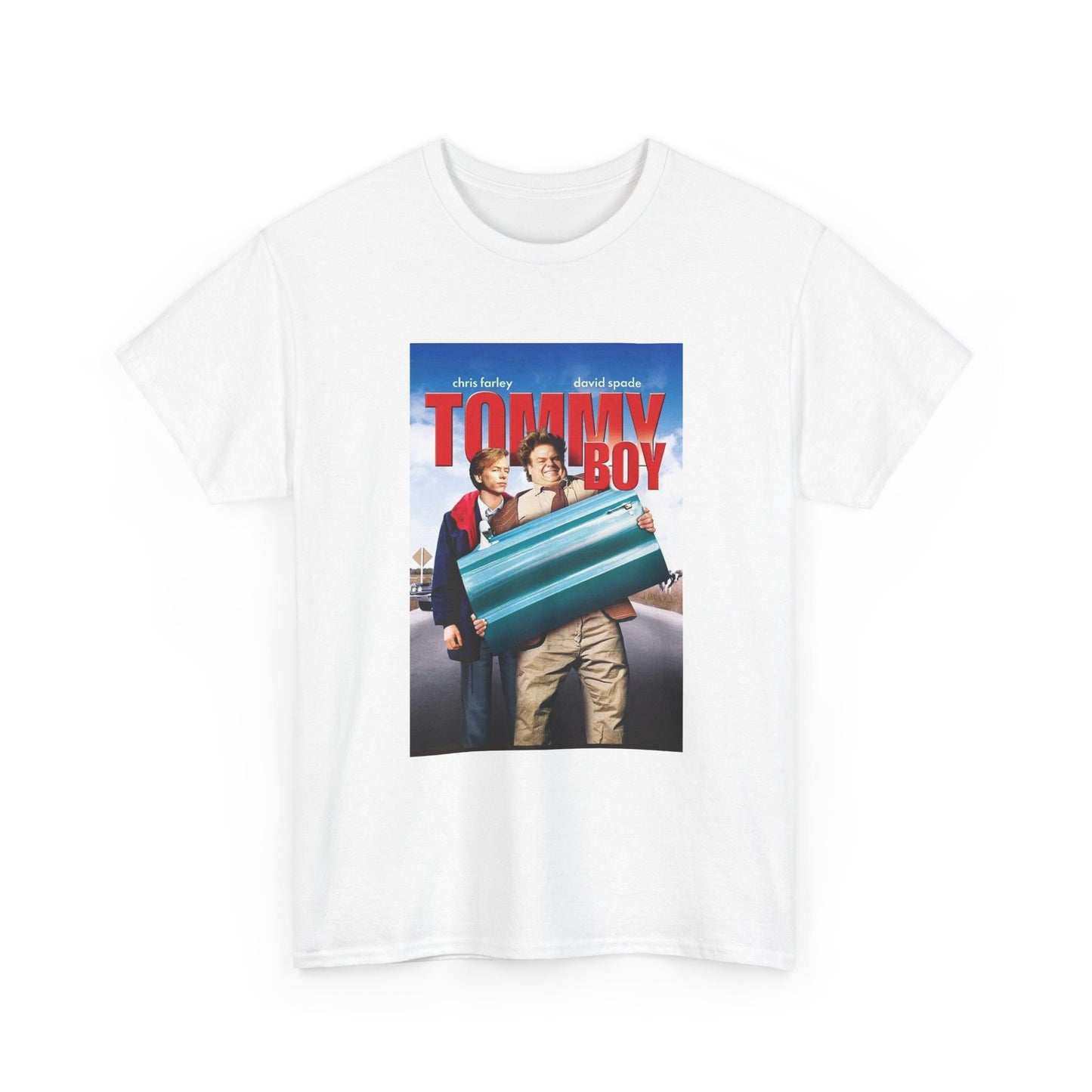 Tommy Boy Tshirt Chris Farley David Spade Retro Movie Poster Unisex Heavy Cotton