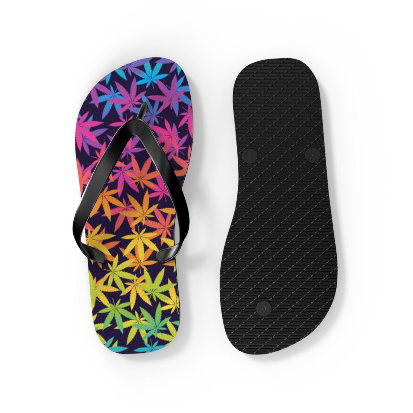 WAVES And SUN Co Sandals Marijuana - Flip Flops -Slides Summer Beach BRAND NEW