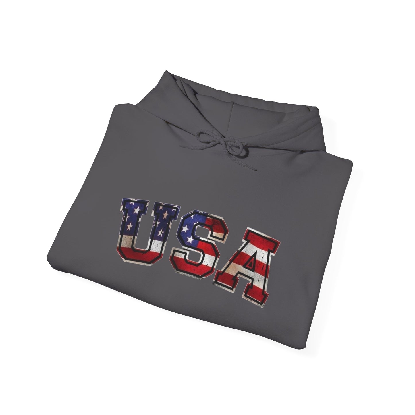 USA Logo American Flag Freedom Graphic Hoodie Heavy Blend™ Hooded Sweatshirt