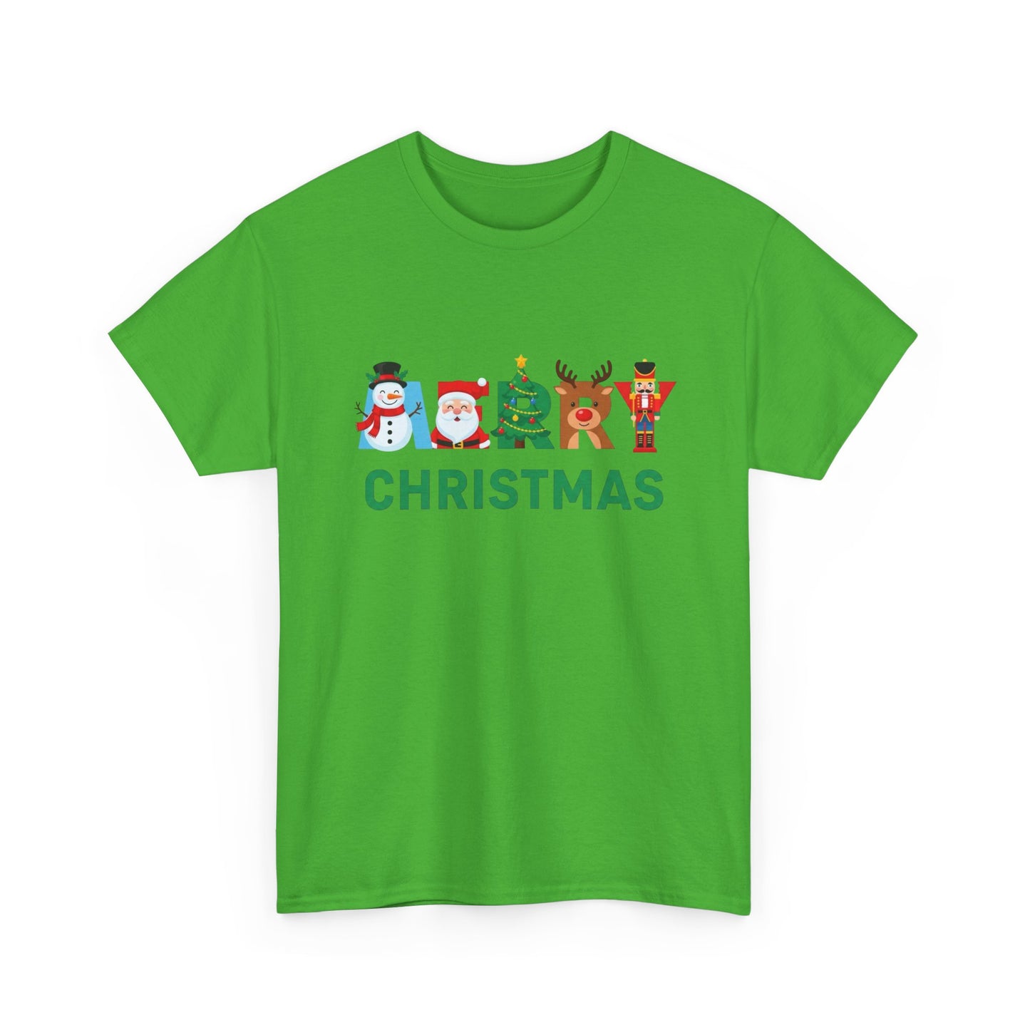 Merry Christmas Characters Graphic T Shirt NEW Unisex Heavy Cotton Tee