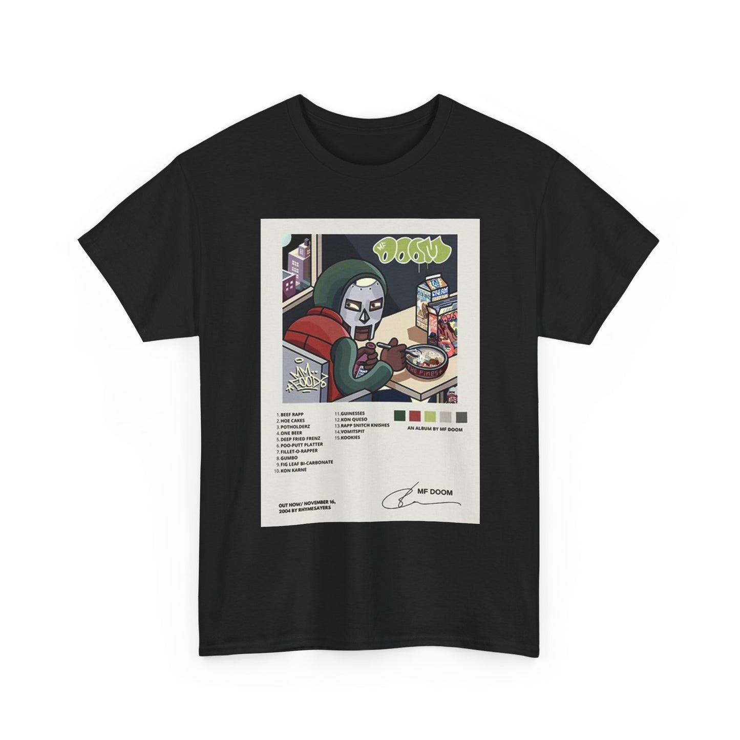 MF Doom Graphic T Shirt Vintage Gaming Cartoon Unisex Heavy Cotton Tee