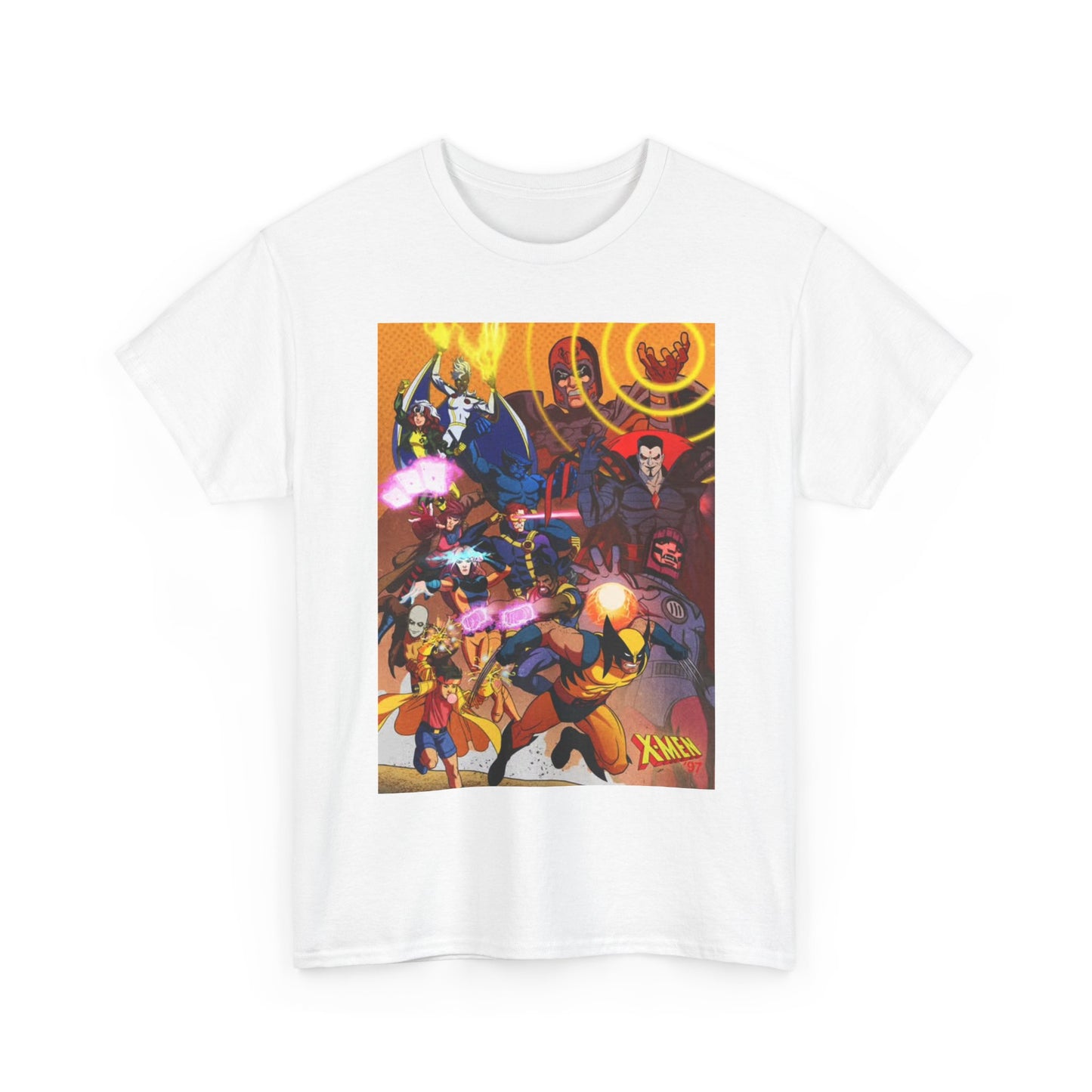 Cartoon Graphic Tee Xmen Comic Book Retro Vintage Tee Unisex Heavy Cotton Tee