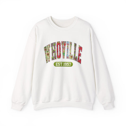 Whoville Graphic Grinch Christmas Sweater NEW Heavy Blend™ Crewneck Sweatshirt