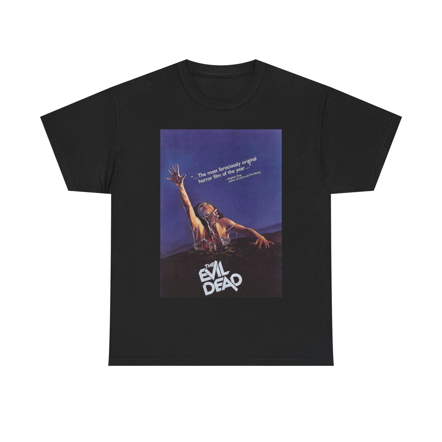 The Evil Dead Movie T Shirt Vintage Stephen King Book Unisex Heavy Cotton Tee