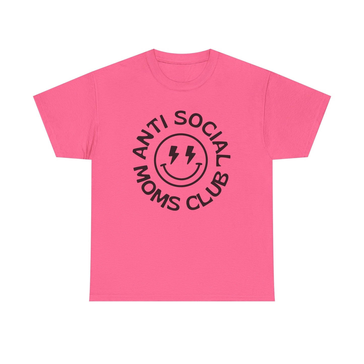 Antisocial Moms Club Funny Graphic T Shirt Unisex Heavy Cotton Tee