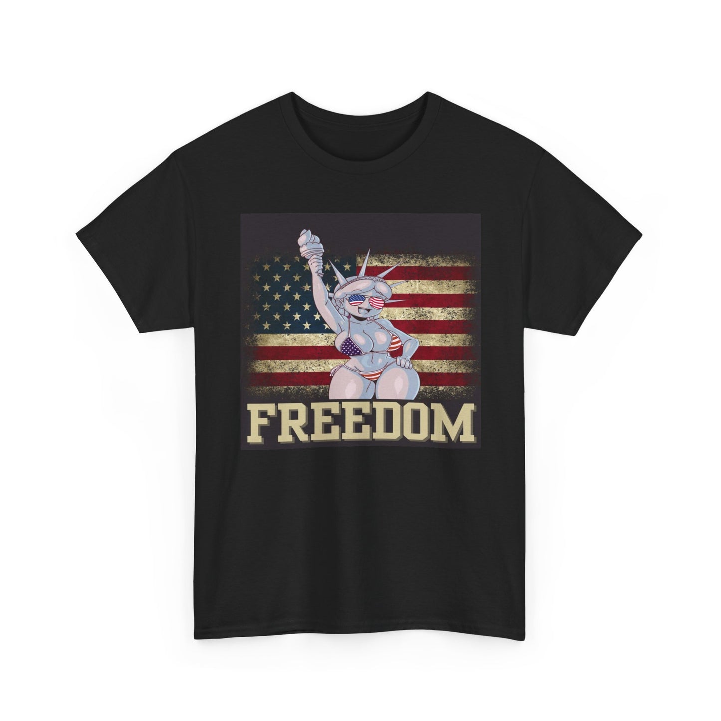 Freedom USA BIKINI Flag Graphic T Shirt Brand New Cotton Tee