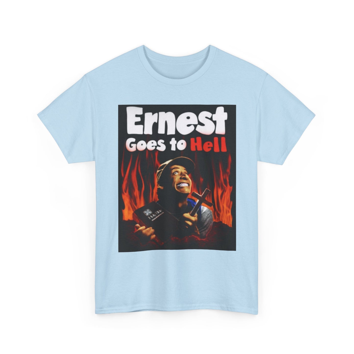 Ernest Goes To Hell Graphic T Shirt Funny Vintage Poster Unisex Heavy Cotton Tee