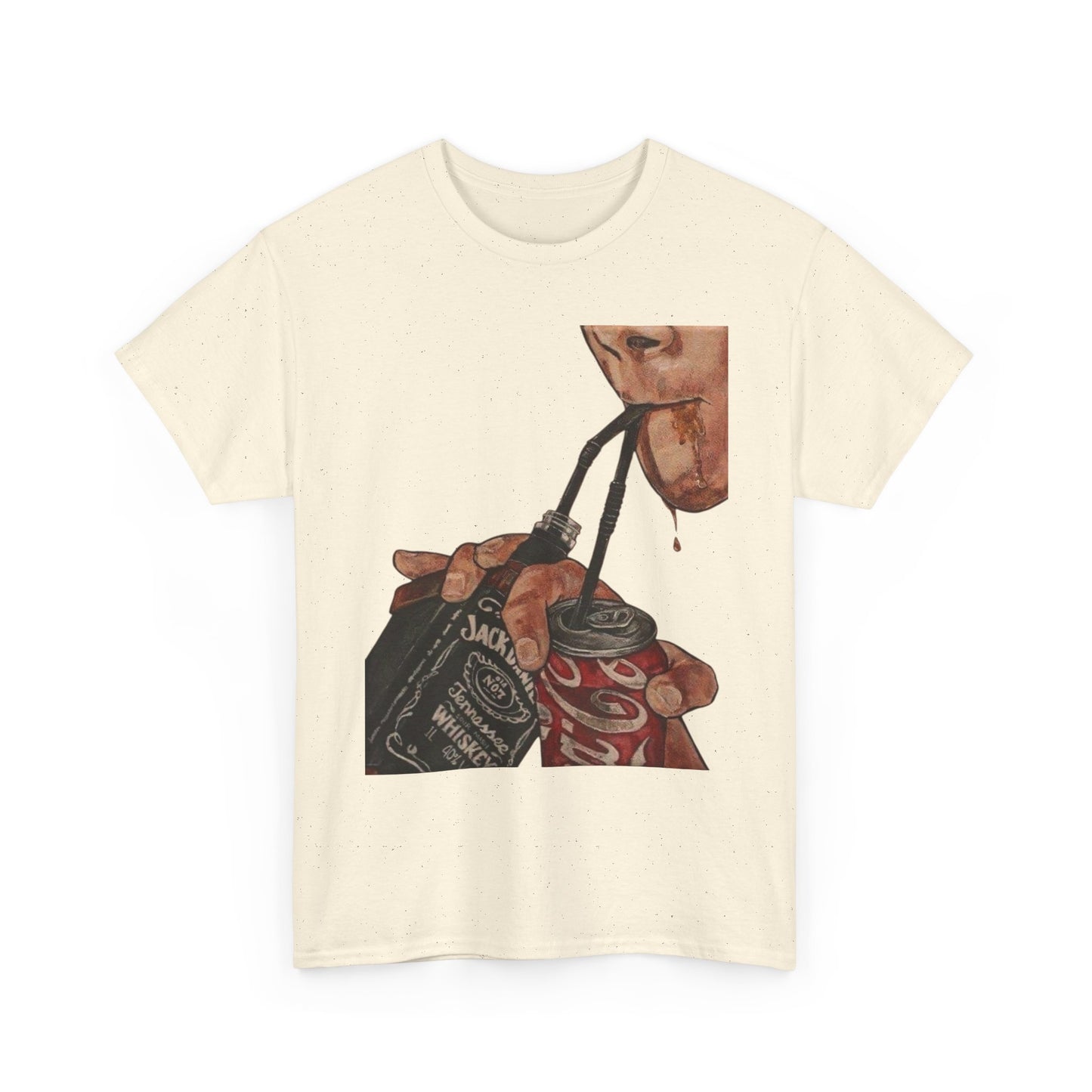 Jack And Coke Graphic Bar Funny T Shirt Unisex Heavy Cotton Tee