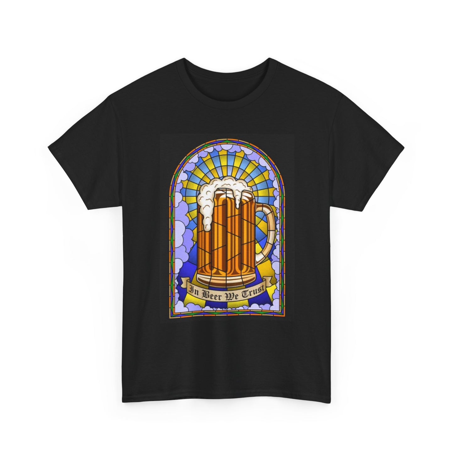 In Beer We Trust Graphic T Shirt Funny Humor Unisex Heavy Cotton Tee