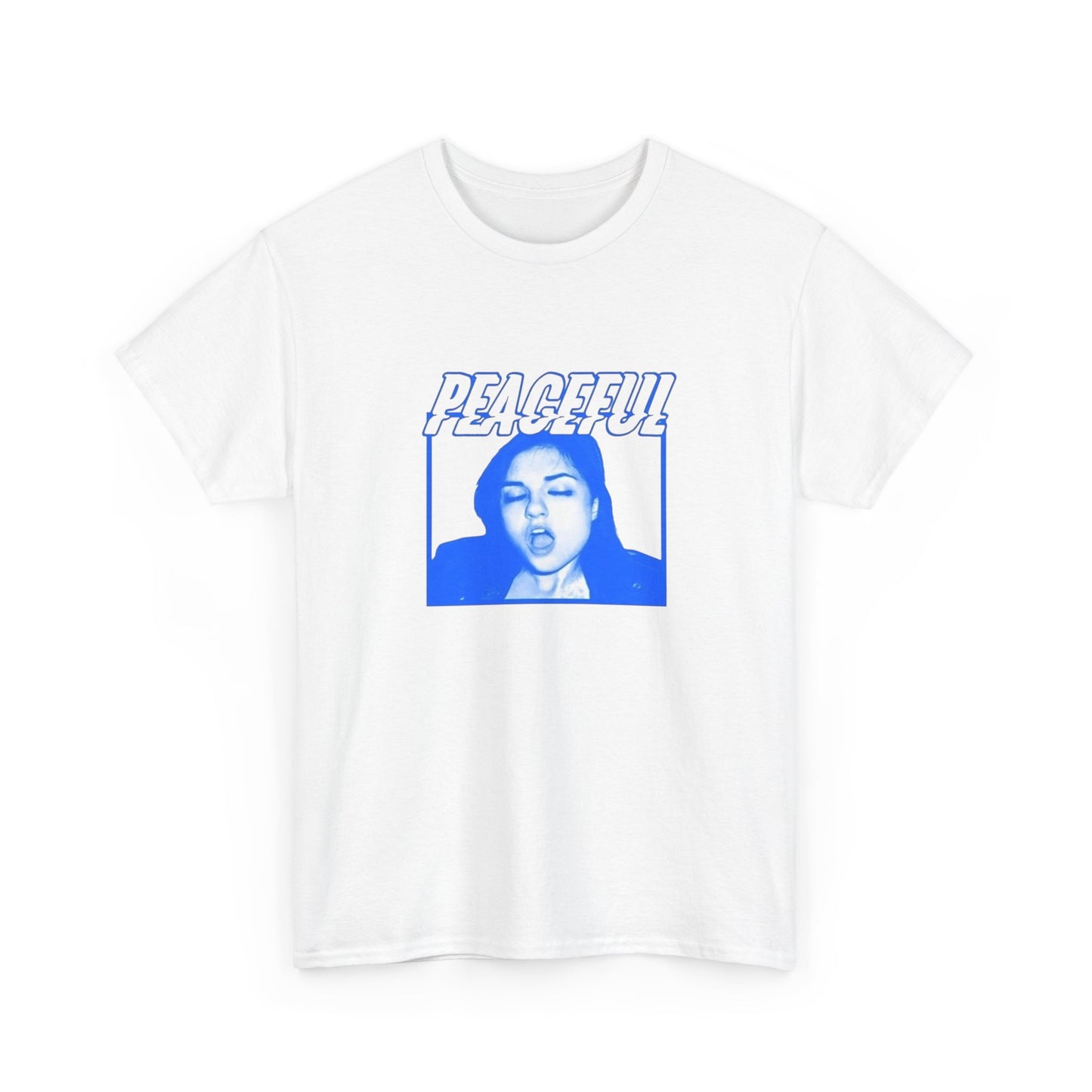 Peaceful Funny Graphic T Shirt Unisex Heavy Cotton Tee Gift New